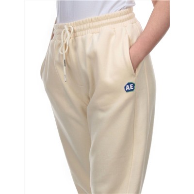 M043 BEIGE Брюки спортивные женские на флисе (100% хлопок) 7986