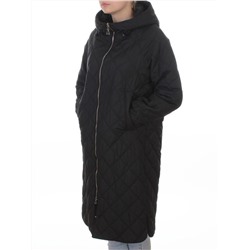 9610 BLACK Куртка стеганная демисезонная женская (100 гр. холлофайбер)