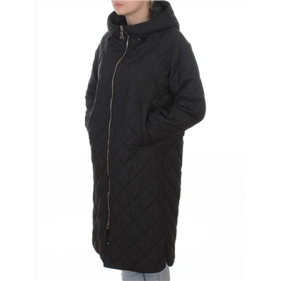 9610 BLACK Куртка стеганная демисезонная женская (100 гр. холлофайбер)