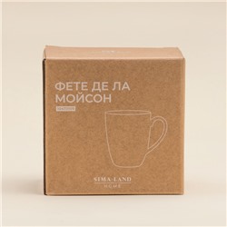 Кружка SL Home Фете дэ ла мойсон, 400 мл, 9×10 см, фарфор, белая