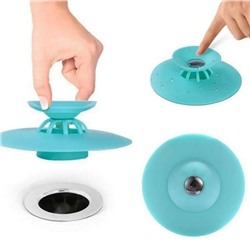 Силиконовая пробка и Улавливатель волоса Flex drain stop  hair catcher RF-000222
