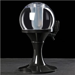 Башня пивная «Сфера», 3 л, колба для льда, пластик, чёрная