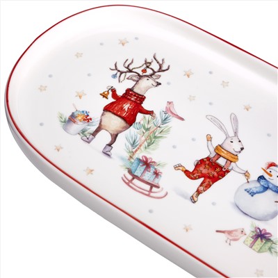БЛЮДО ОВАЛЬНОЕ LEFARD "WINTER STORY" 34*14,5 СМ (КОР=12ШТ.)