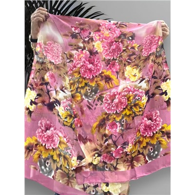 Шарф шифоновый с цветочным принтом Арт 0981/9