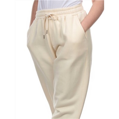 M075 BEIGE Брюки спортивные женские на флисе (100% хлопок) 7986