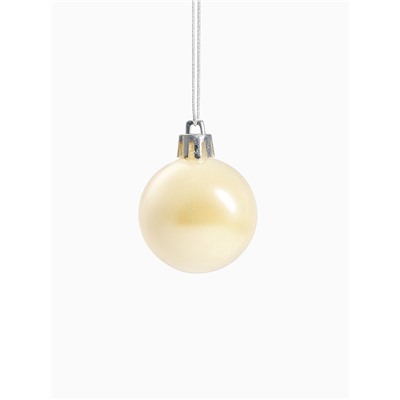 Ёлочные игрушки «Мелодия», шары новогодние, d=4 см, набор 12 шт., белый/красный