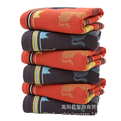 Gauze cartoon colorful children's sweat towel, wholesale