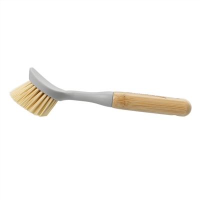 Щетка для посуды круглая d 60х230 мм, бамбуковая рукоятка, Home Palisad