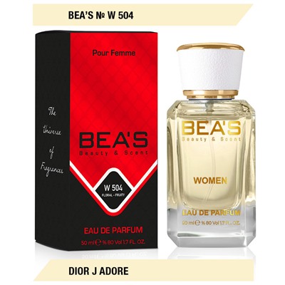 Beas W504 Christian Dior J'adore Women edp 50 ml, Парфюм женский Beas W504 создан по мотивам аромата Christian Dior J'adore