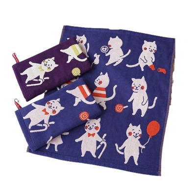 Export towels New sports cat gauze square towel Korea Soft absorbent kitchen hand wipe towel factory price wholesale