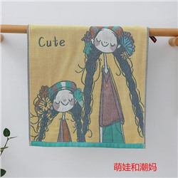 Gauze cotton scarf, soft wet wipes for face washing, children's towel, Chinese style