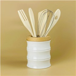 140-164 Набор кухонных принадлежностей 5пр. на подставке BAMBOO в под.уп.(х18)