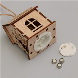 Ёлочная игрушка «С Новым годом», 6×4.5 см