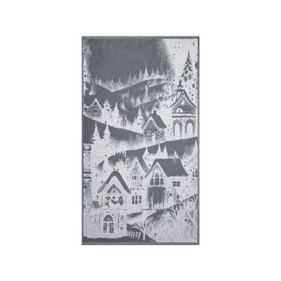 Полотенце махровое 6с103.412ж1 Снежный пейзаж(графит5) 50х90см