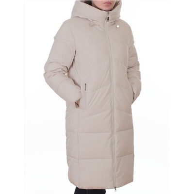 2365 BEIGE Пальто зимнее женское (200 гр. холлофайбер)