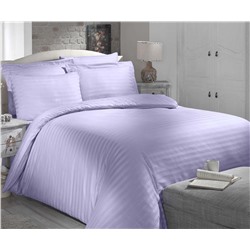 1 сп. Комплект Постельного Белья в Полоску Cotton Saten Lila - Altınbaşak
