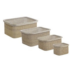 Набор из 4-х корзин для хранения Sustainable collection, бежевый