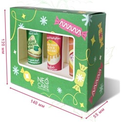 Набор подарочный новогодний NEO CARE «PARTY TIME»
(Neo Care Крем для рук питательный "Mint almond pie", 30мл; Neo Care Жидкий хайлайтер "Glitter mousse peach pudding", 30мл; Neo Care Матирующий гель для умывания "Yogurt", 30мл) АКЦИЯ!