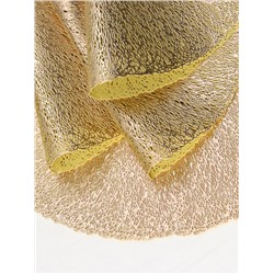 Салфетки сервировочные на стол Доляна «Соломка», d=38 см, 4 шт., золотые