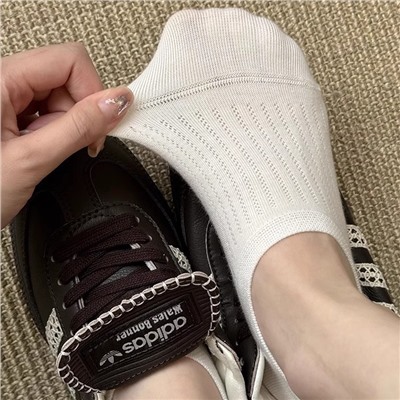 Tide, colored cotton summer thin breathable non-slip invisible socks