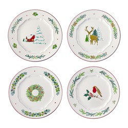 Набор из четырех тарелок Nordic winter из коллекции New Year Essential, Ø23 см