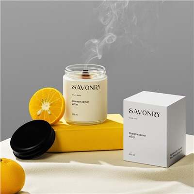 Свеча ароматическая соевая ЮДЗУ, 200мл