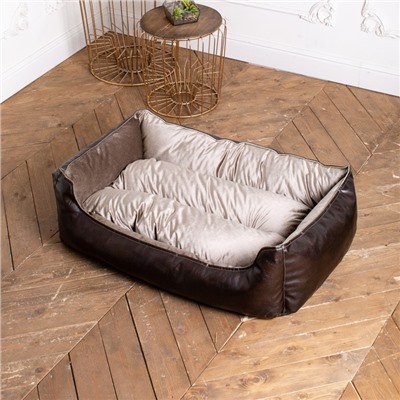 Лежак Ginger, 100х67х24 см, мебельная ткань, размер L, микс цветов