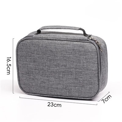 Сумка-органайзер для маркеров/карандашей, серая (23*7*16,5 см)