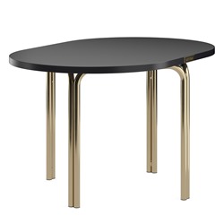 Столик кофейный Ror, 75х50 см, латунь/черный