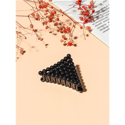 Крабик для волос «Бусины», треугольник, 6 см, МИКС