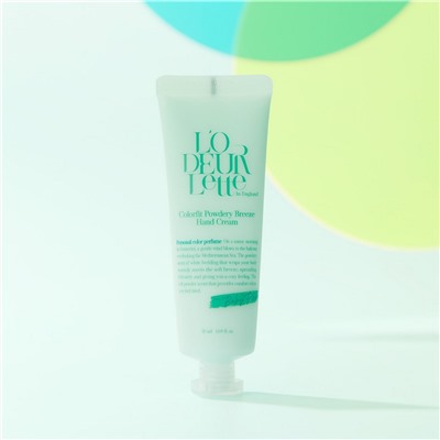 LODEURLETTE Крем для рук увлажняющий / In England Colorfit Powdery Breeze Hand Cream, 50 мл