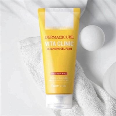 УЦЕНКА Витаминная пенка для умывания FarmStay VITA CLINIC cleansing gel foam 180 мл