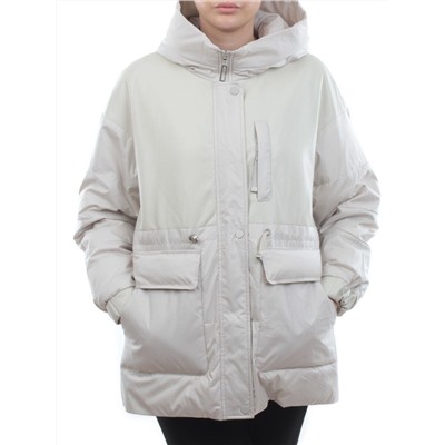 M24-211 LT. BEIGE Куртка демисезонная женская (100 гр. синтепон)