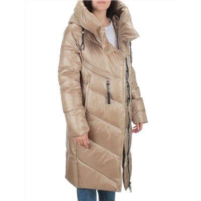 2185 BEIGE Пальто зимнее женское (200 гр. холлофайбера)