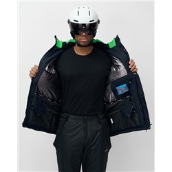 Горнолыжный костюм мужской зимний зеленого цвета 07715Z