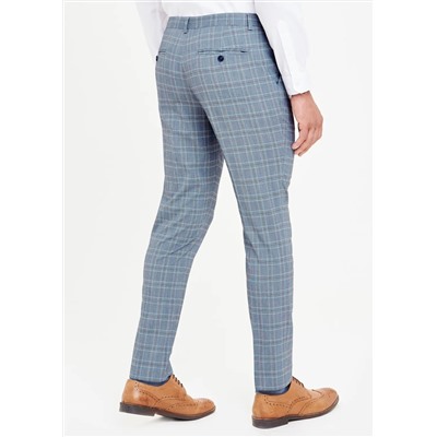 Taylor & Wright Blane Skinny Fit Check Suit Trousers
