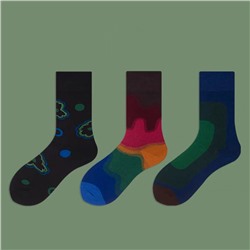 Sexy cotton brand knee socks for men and women, gradient, internet celebrity, mid-length