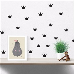Наклейки "Короны" (15 стикеров) на листе 21х29 см, ПВХ, цвета в ассортименте
