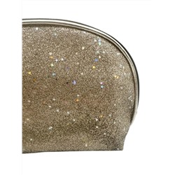 Sunflower Косметичка женская овальная блестящая 9945, золотой