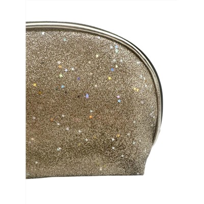 Sunflower Косметичка женская овальная блестящая 9945, золотой