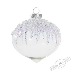 Капля "Синий иней" (стекло прозрачное) 8х8х7 см