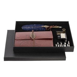 Набор подарочный: ручка перьевая, 8 наконечников, чернильница, держатель, блокнот, L20,5 W28,5 H4 см