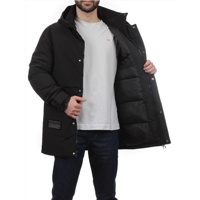 8895 BLACK Куртка мужская зимняя облегченная (130 гр. холлофайбер)