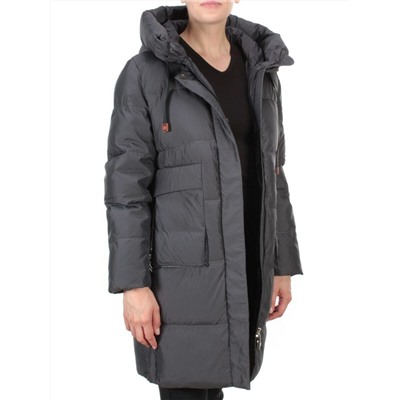 8966 DARK GRAY  Пальто зимнее женское CLOUD LAG CAT (200 гр. холлофайбер)