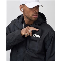 Куртка спортивная мужская весна осень черного цвета 25473Ch