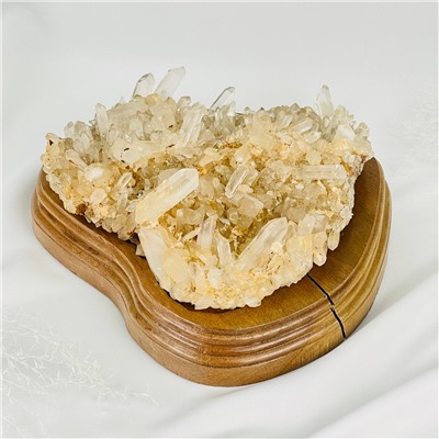 Радуга Самоцветов Друза Горного Хрусталя на подставке