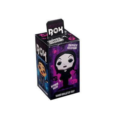 Игрушка - сюрприз Funny box «Мрачная семейка»: детский брелок, наклейки, карточка