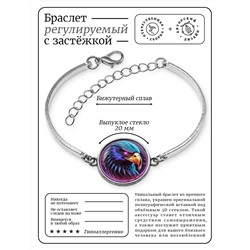 BSI-0173 Браслет металлический Орёл неон