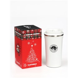 Термокружка Мастер К Original Coffee, 500 мл, сохраняет тепло 10 ч, нержавеющая сталь, белая