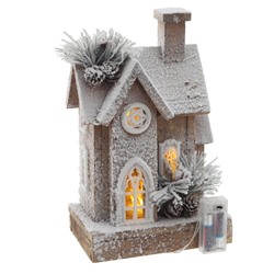 GAEM Изделие декоративное "Домик" c подсветкой (2хАА, н/п), L20 W12 H32 см